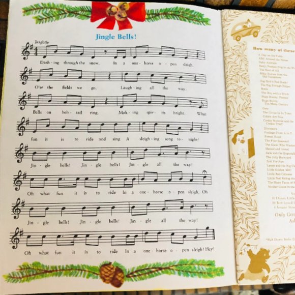 80's "Jingle Bells" A Little Golden Book - Christmas Book - Kids Holiday Book - Picture 8 of 9